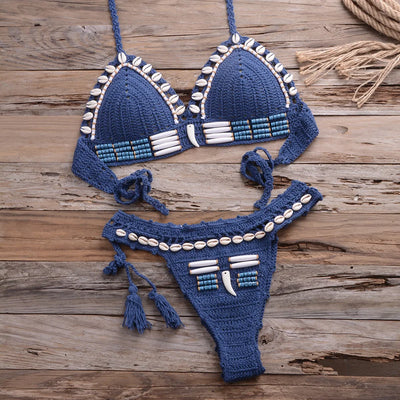 Blue Shell Handmade Crochet Bikini