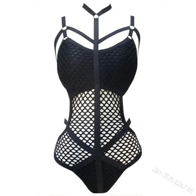 Curvy Sheer Knit Swimsuit