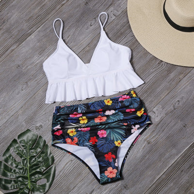 Ruffled Swimwear Set Stylish & Elegant Beachwear Collection