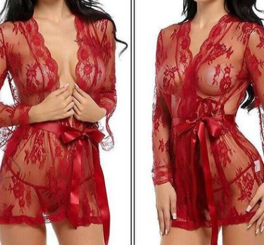 Luxurious Bathrobe and Strappy Nightdress Set for the Modern Sophisticate