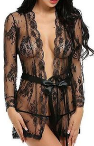 Luxurious Bathrobe and Strappy Nightdress Set for the Modern Sophisticate