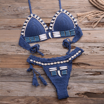 Women's Hand-Knitted Upscale Bikini Swimsuit