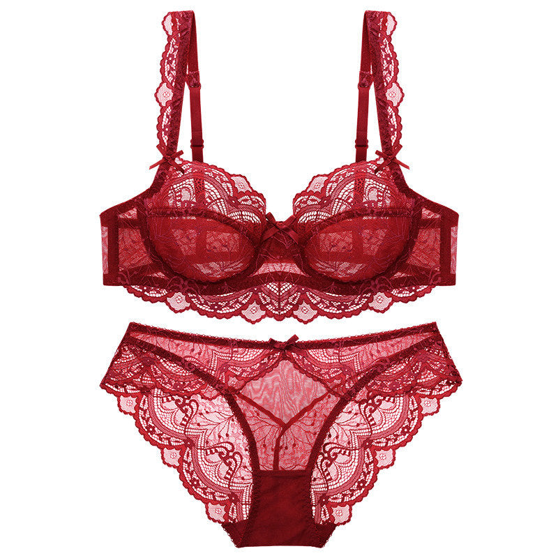 Ladies Luxe Thin Lace Bra Set: Perfect Blend of Style & Comfort