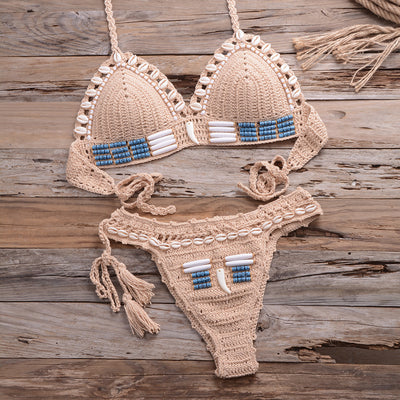 Women's Hand-Knitted Upscale Bikini Swimsuit