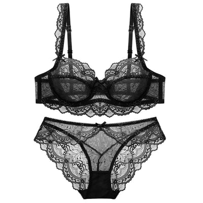 Ladies Luxe Thin Lace Bra Set: Perfect Blend of Style & Comfort